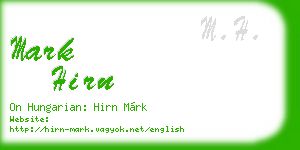 mark hirn business card